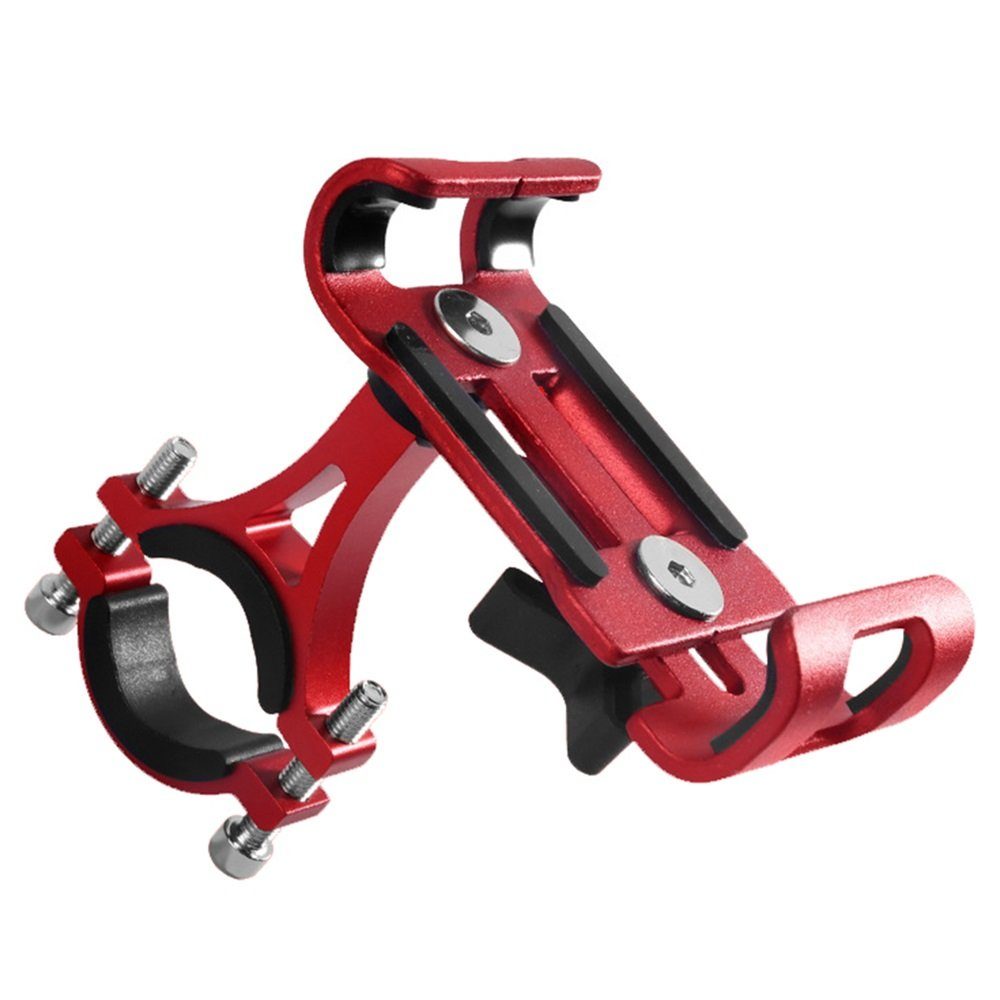 Rutaqian Universal Fahrrad) Lenker 360° Rot Halterung Outdoor Handyhalterung Handy-Halterung, Fahrrad Aluminiumlegierung Scooter Handy (Mit Drehbarer, Motorrad Halter Handy Schnellspanner