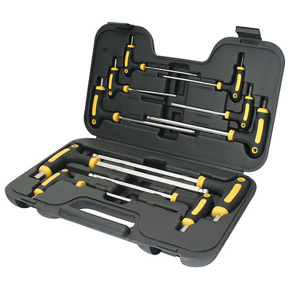 PROREGAL® Bit-Schraubendreher SchraubendreherSet 10 Stück, Hex, CR-V, T-Holder