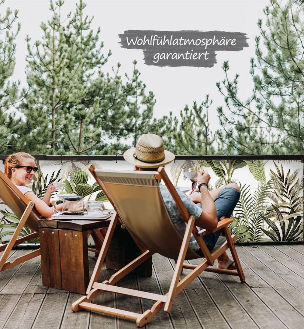 MyMaxxi Sichtschutzelement Balkonbanner Palmengarten Balkon Sichtschutz günstig online kaufen