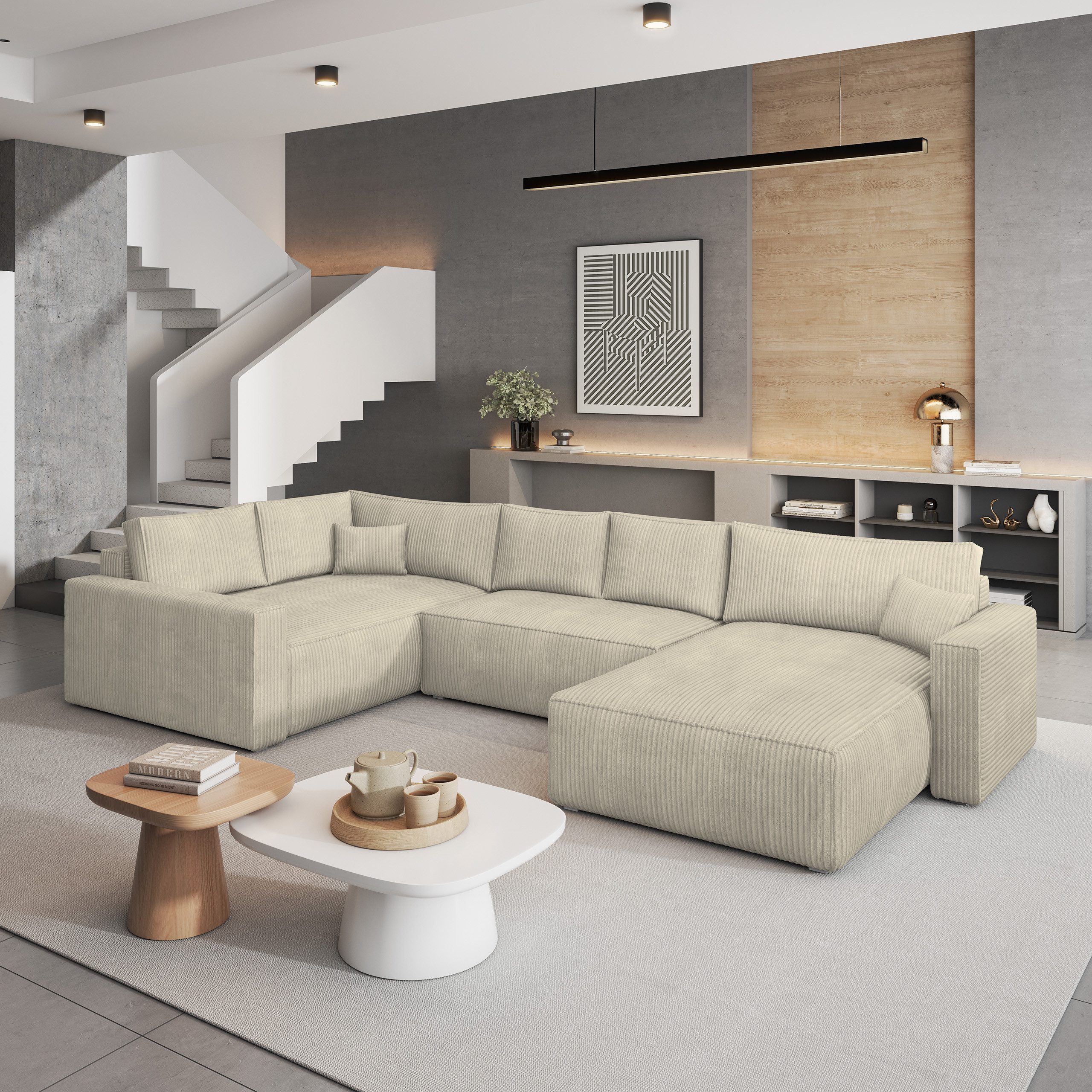 Masseno Ecksofa VELAMI mit Schlaffunktion U-Form, günstig online kaufen