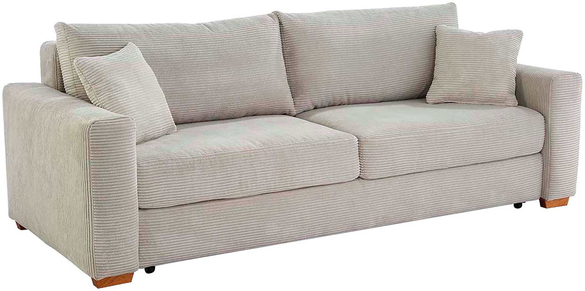 Jockenhöfer Gruppe Schlafsofa Micha, B: 237 cm, Liegefl. 155x197 cm, mit Bettfunktion, Bettkasten & Zierkissen