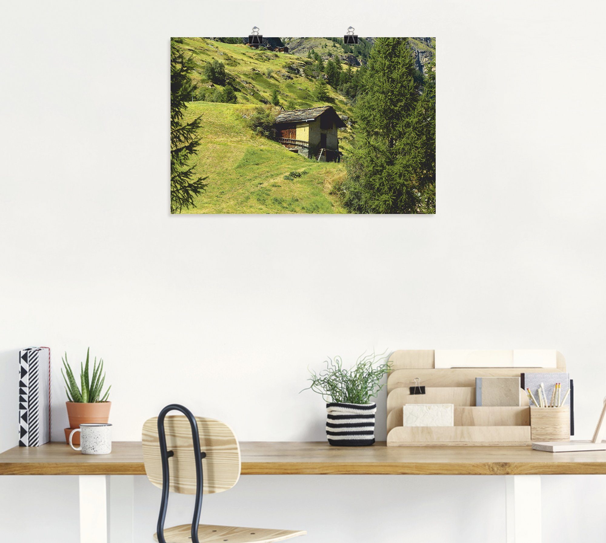 Zermatt, Artland Alubild, Wandbild Wandaufkleber Leinwandbild, oder versch. als Berge Größen St), Poster (1 in