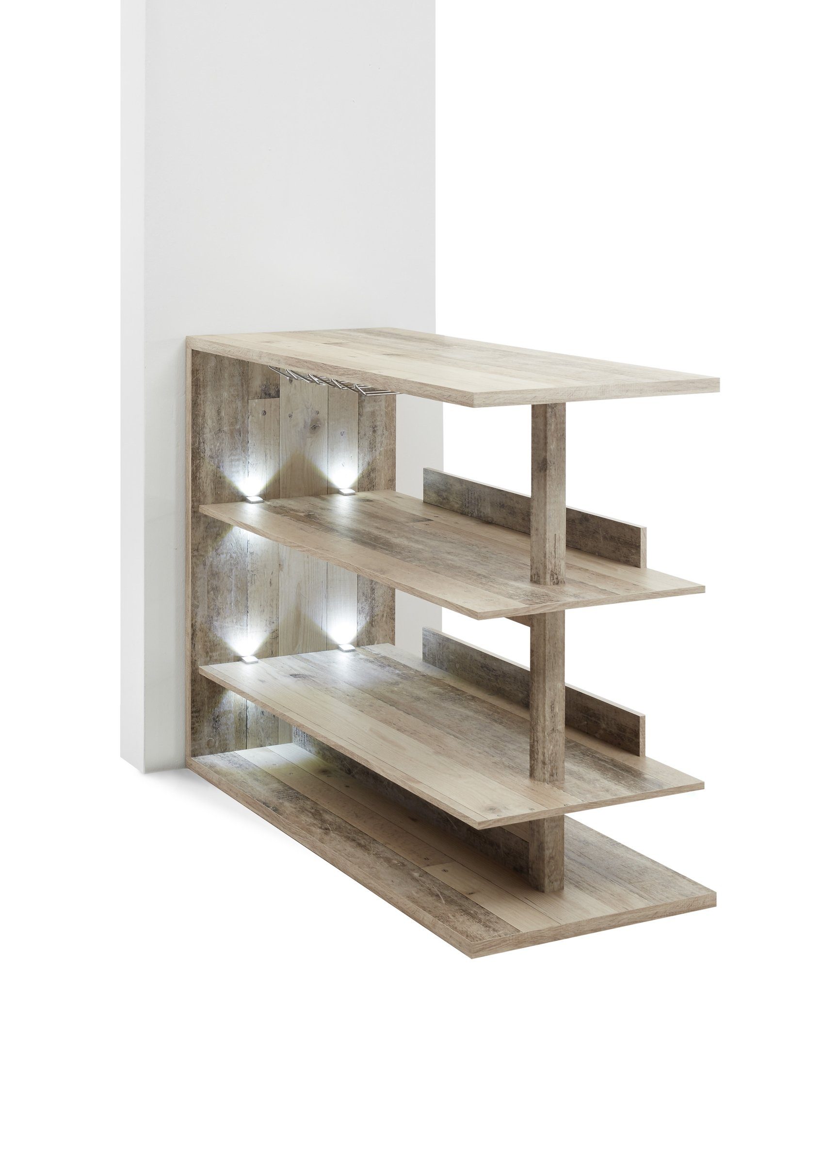 möbelando Küchentisch Negroni (BxHxT: 120x101x55 cm), aus Melamin in Old Style Dekor