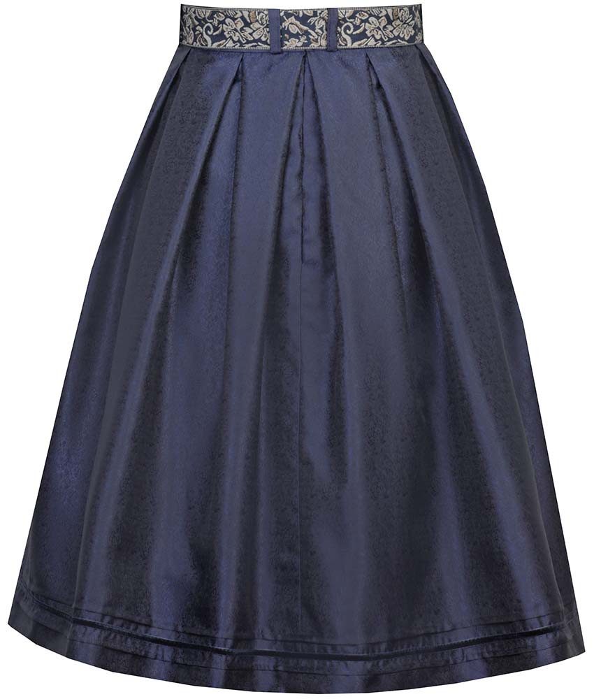 MarJo Trachtenrock Trachtenrock Theresa 65cm dunkelblau