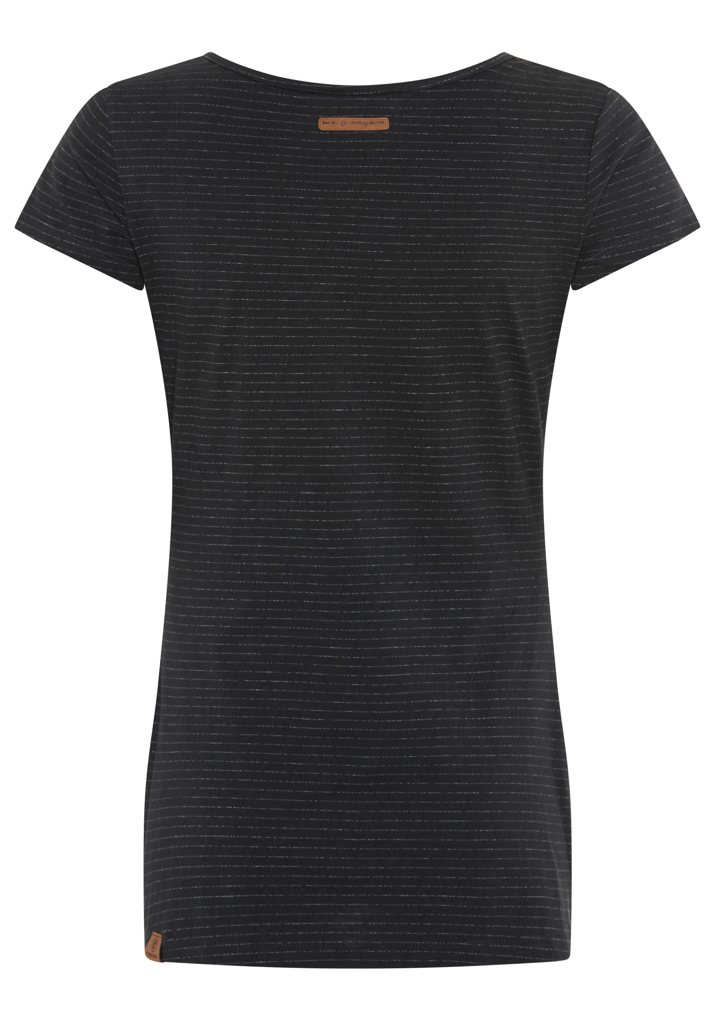 Ragwear Kurzarmshirt MINT STRIPES O mit Logoschriftzug und Zierknopf in Hol günstig online kaufen