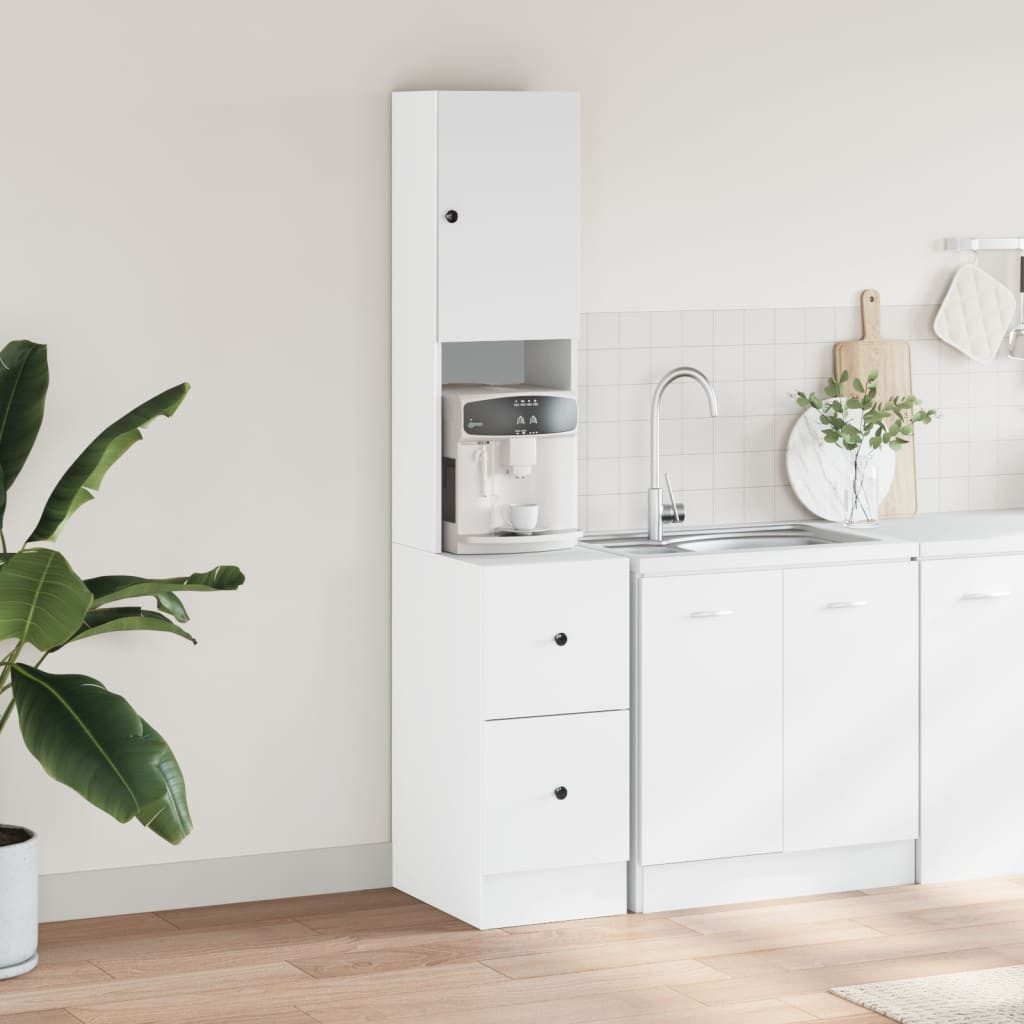 vidaXL Hängeschrank NA Küchenschrank Weiß 35x50x180 cm Spanplatte