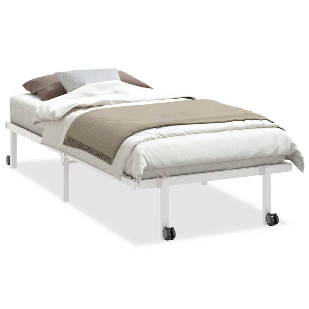 vidaXL Bett Bettgestell ohne Matratze Klappbar Weiß 90x200 cm Stahl günstig online kaufen