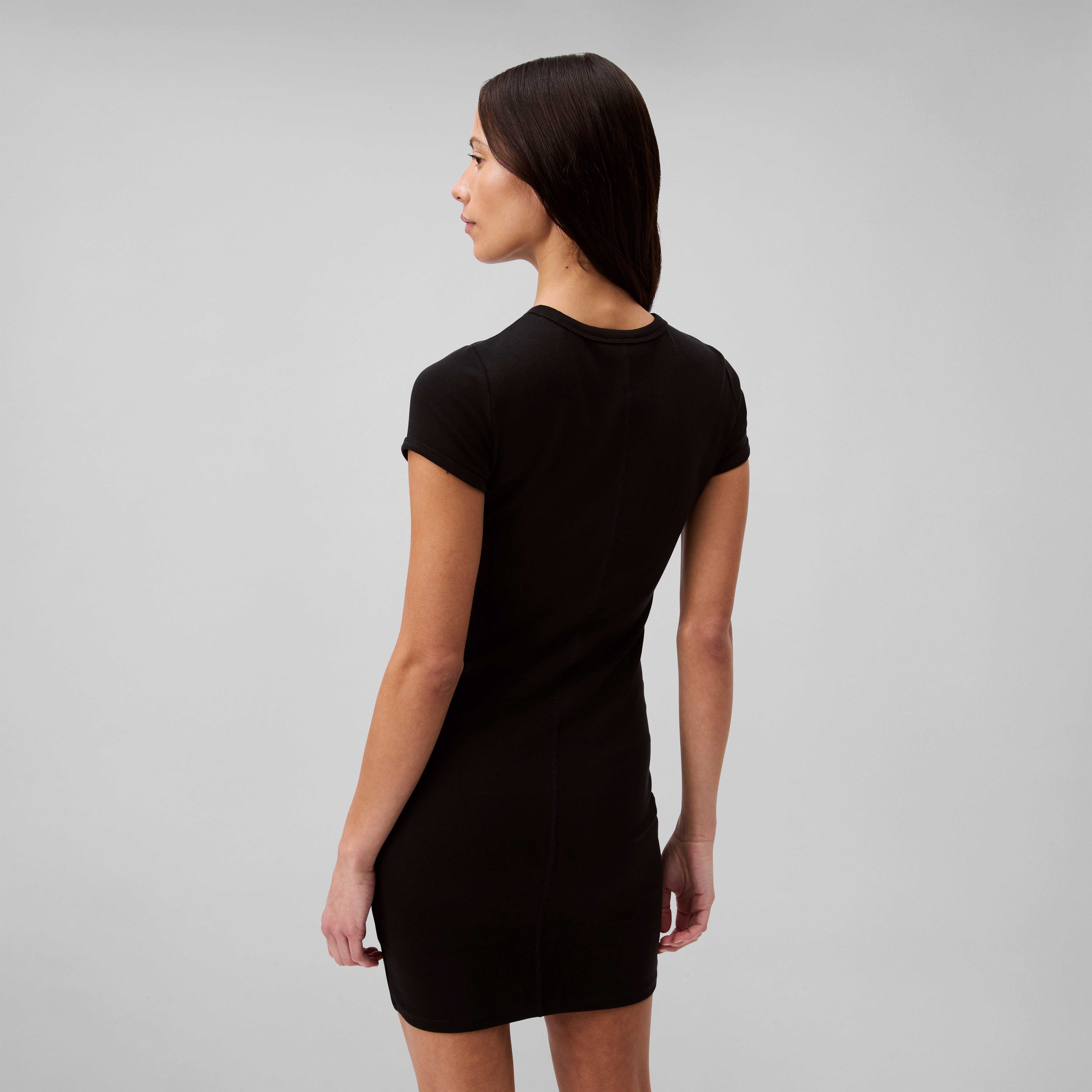 Calvin Klein Jeans Jerseykleid SS CTN CNTR 1X1 RB S Mit Rundhalsausschnitt günstig online kaufen