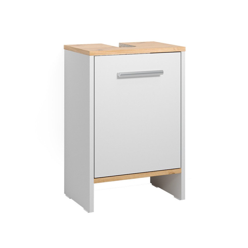 Vicco Waschbeckenunterschrank Karli, Weiß/Goldkraft Eiche, 38.2 x 57 cm mit der Tür (1-St)