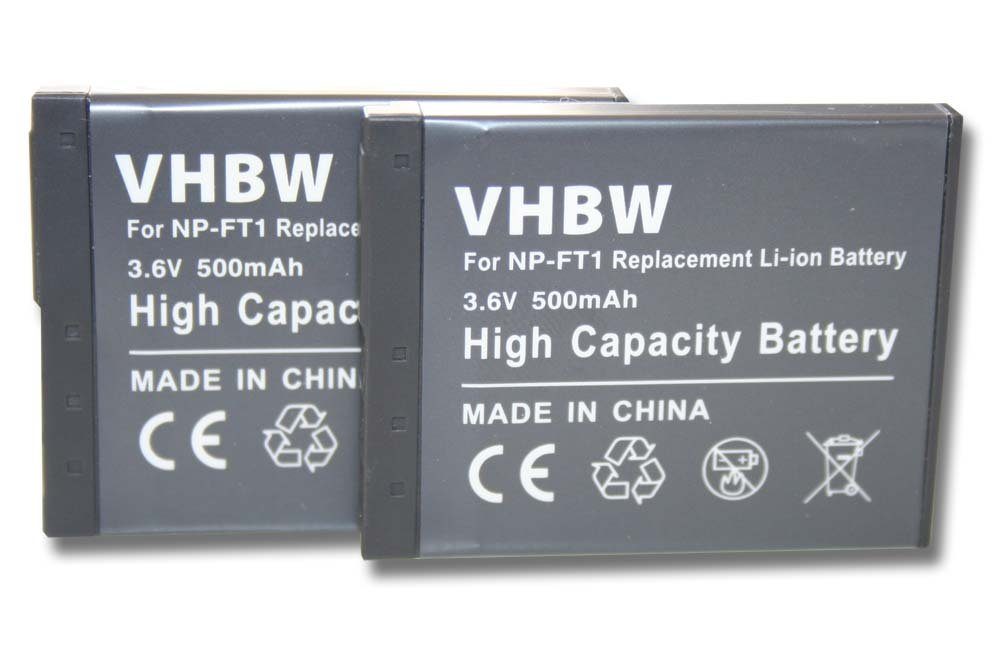 vhbw Kamera-Akku passend für Sony Cyber-Shot DSC-T11, DSC-T3, DSC-T33, DSC-T3s, DSC-T5, DSC-T9 (500mAh, 3,6V, Li-Ion) 500 mAh
