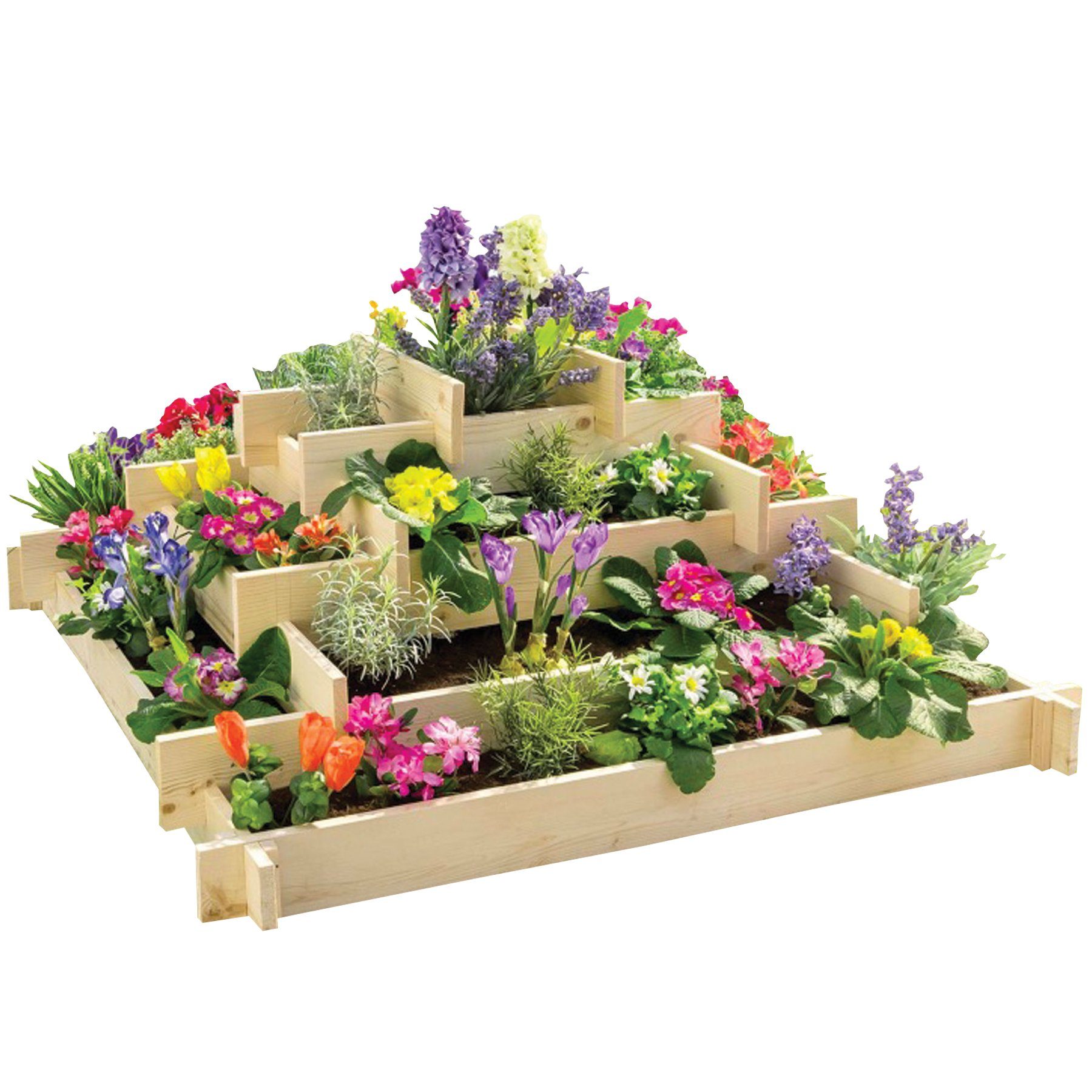 NYVI Kräuterbeet Pflanzbeet NYVIGreen 4stufig 81x81 Gartenbeet mit