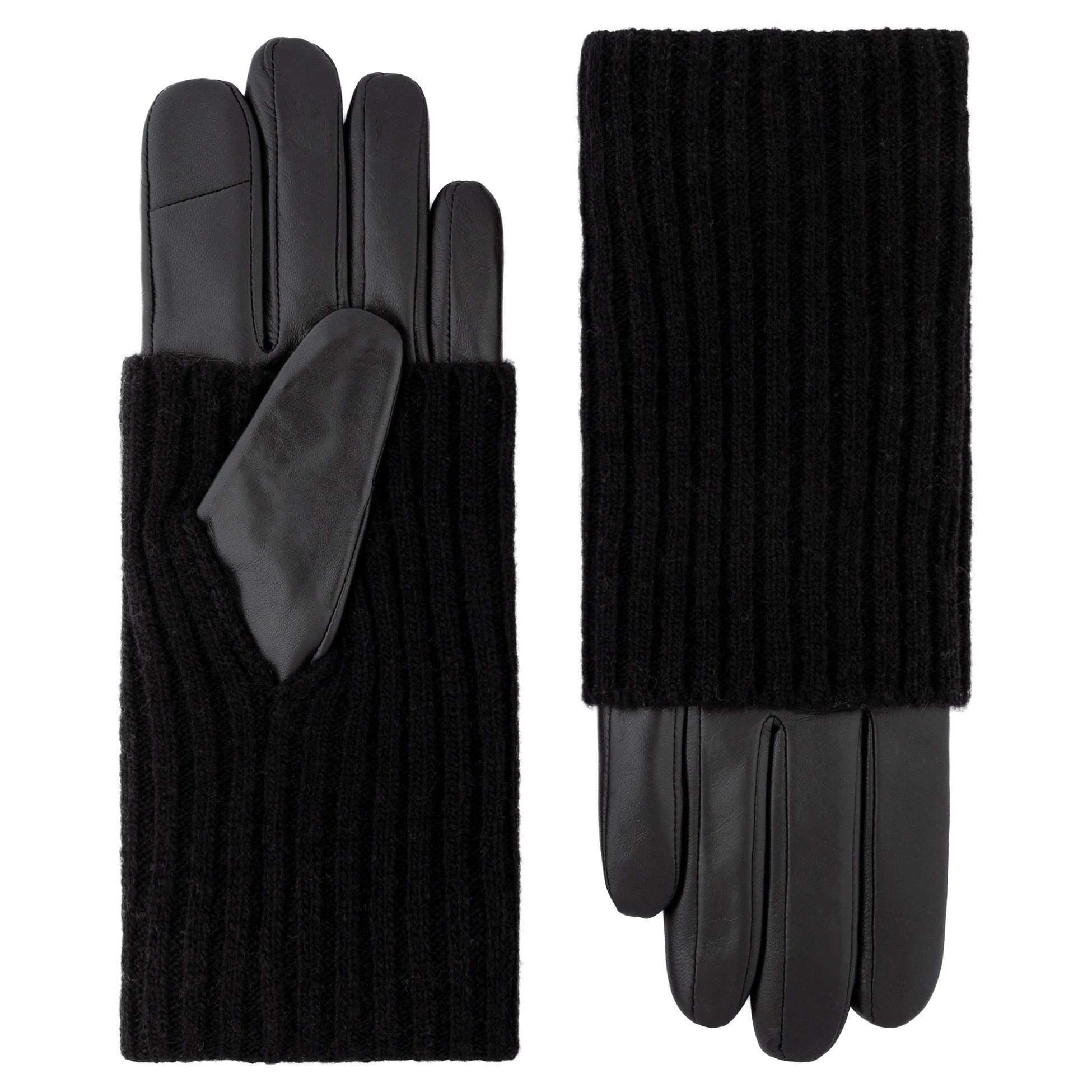 Roeckl Lederhandschuhe KINGSTON Lederhandschuhe mit Strickstulpe