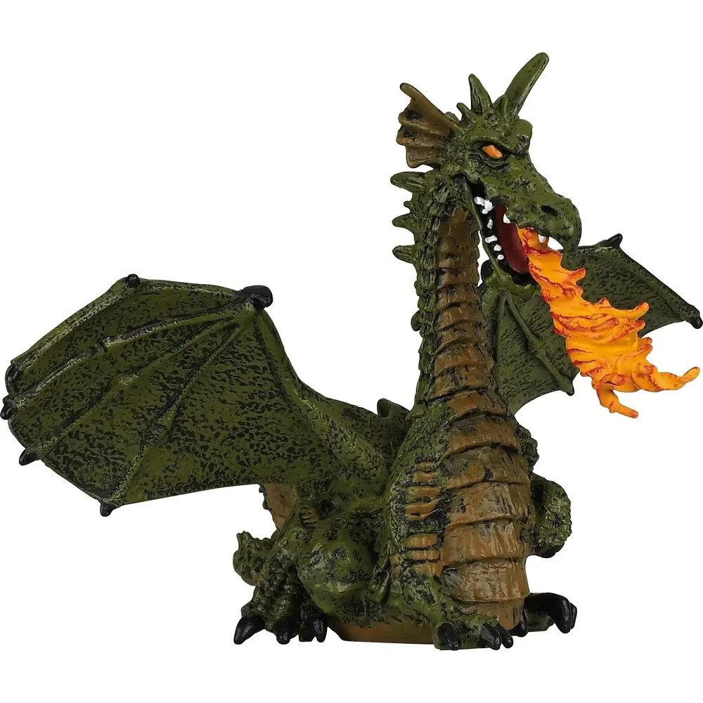 papo Actionfigur Papo 39025 Feuerspeiender Drache mit Flügeln, grün