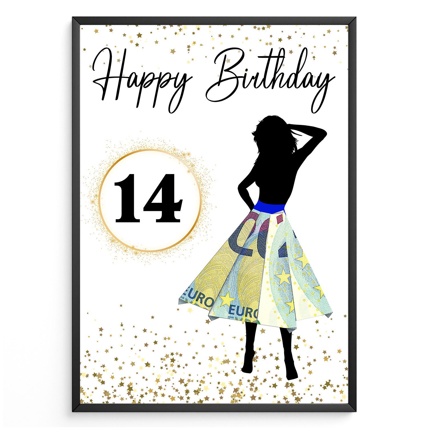 Tigerlino Poster Geburtstag Geldgeschenk Frauen Geburtstagsgeschenk günstig online kaufen
