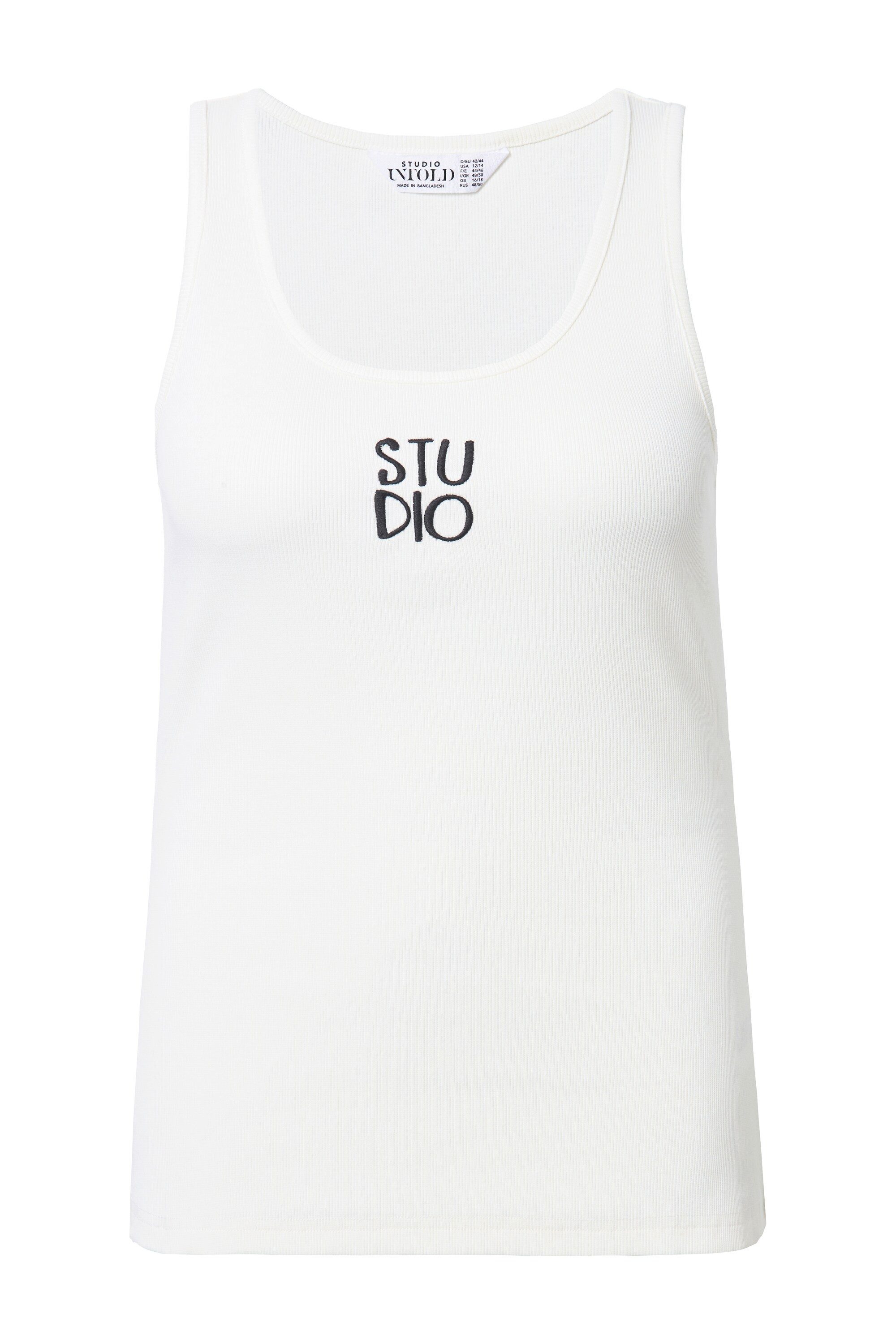 Studio Untold Longtop Ripptop Slim Basic Shape Studio-Stickerei günstig online kaufen