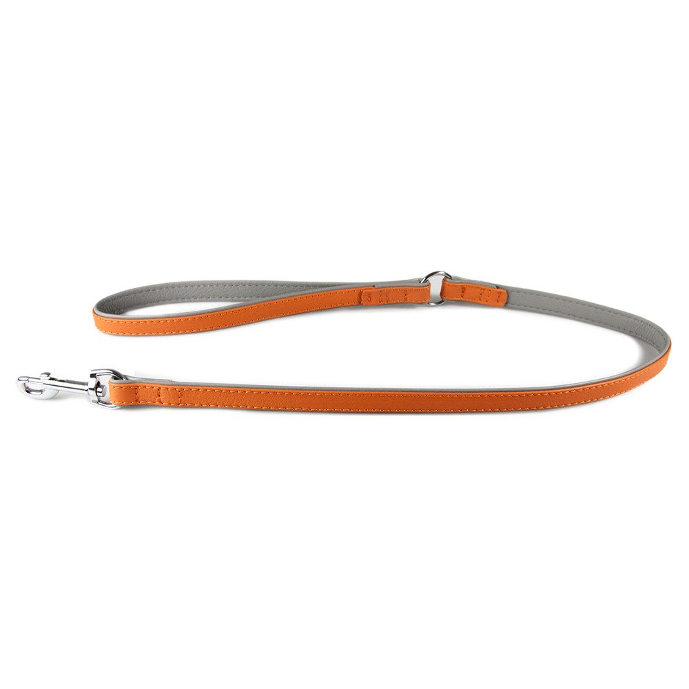 Das Lederband Hundeleine Hundeleine New York orange/stone