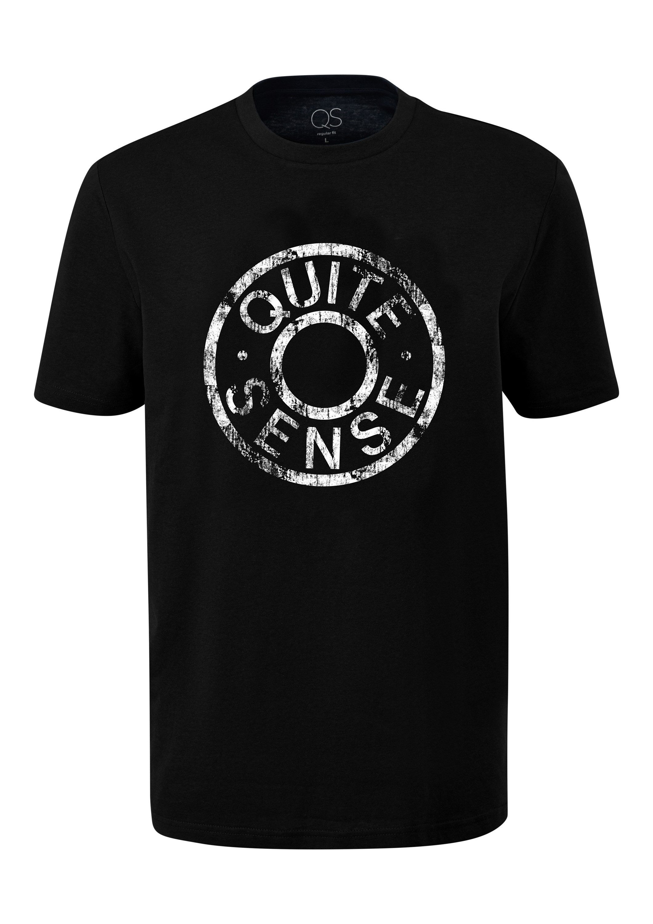 QS Kurzarmshirt T-Shirt T-Shirt mit Frontprint