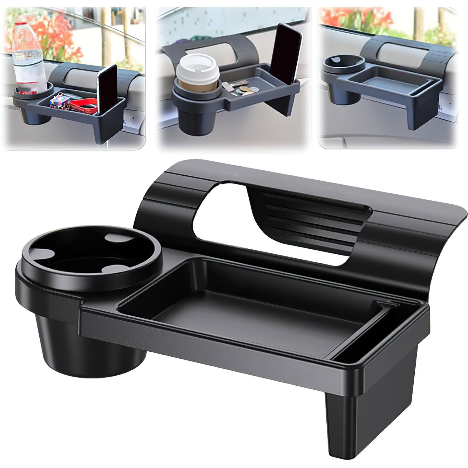 SURFOU Becherhalter Getränkehalter Auto Organizer Multifunktionale Aufbewahrungsbox, (Becherhalter Kaffeehalter Flaschenhalter Pommes Burger Cola Halter), Für Auto PKW LKW