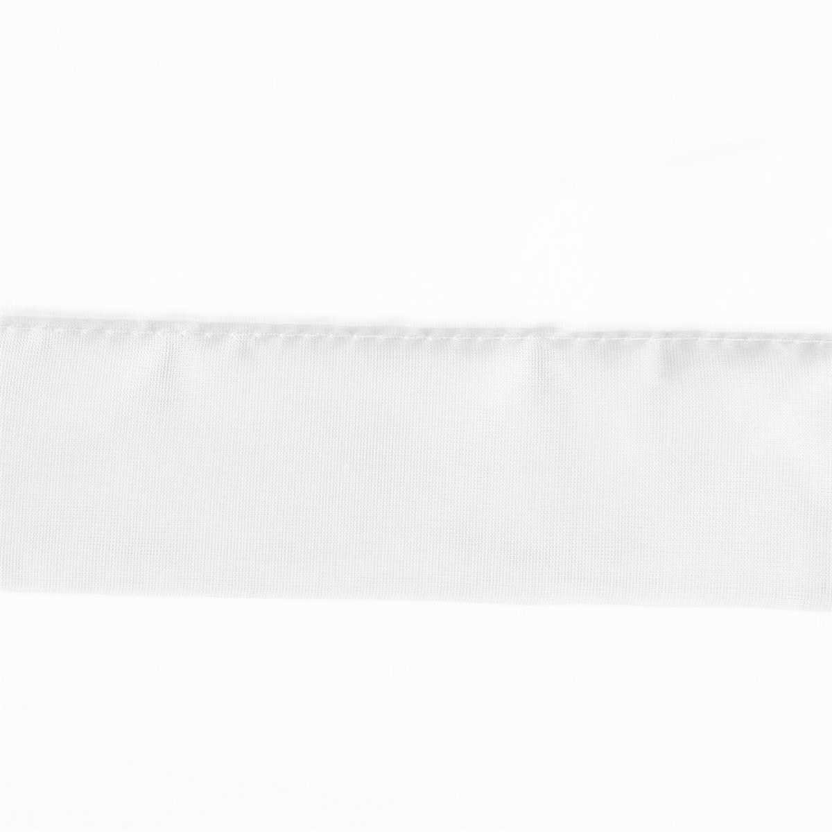 St), (1 Küchengardine Microfaser, "Raffoptik", transparent, Transparente Größen Schlaufen Bistrogardine Weiß Bestlivings, in Vorhang, vers. mit Schlaufen,