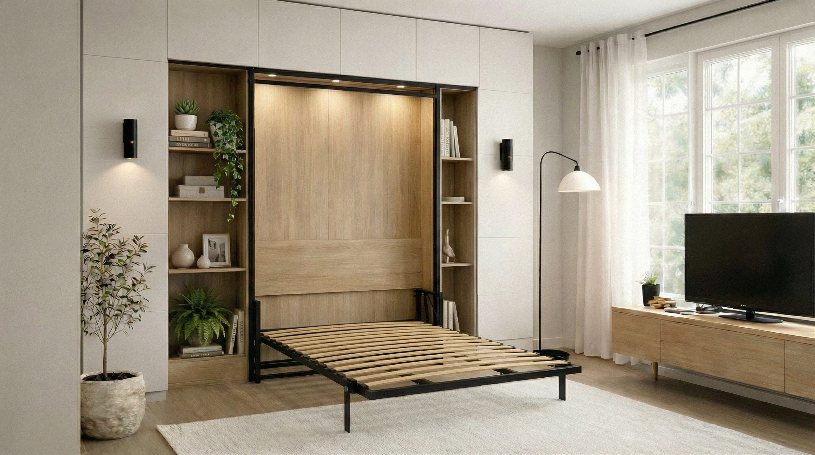 WallBedKing Schrankbett Morphy Klassisches Klappbett - modulares Multifunktion