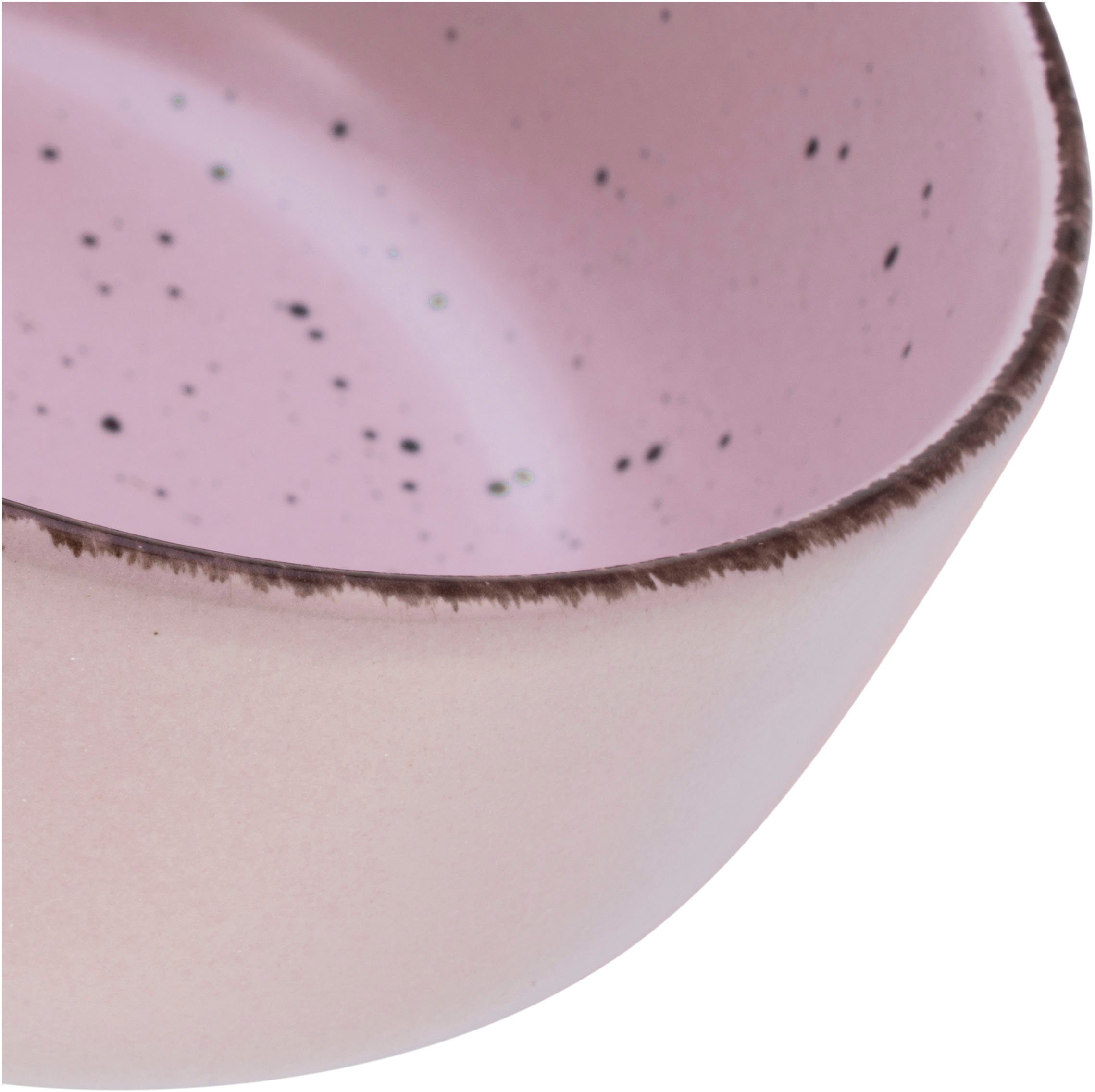 CreaTable Kombiservice Geschirr-Set Modern Fashion (16-tlg), 4 Personen, Steinzeug, Service, unregelmäßige Sprenkel, 16 Teile, für 4 Personen