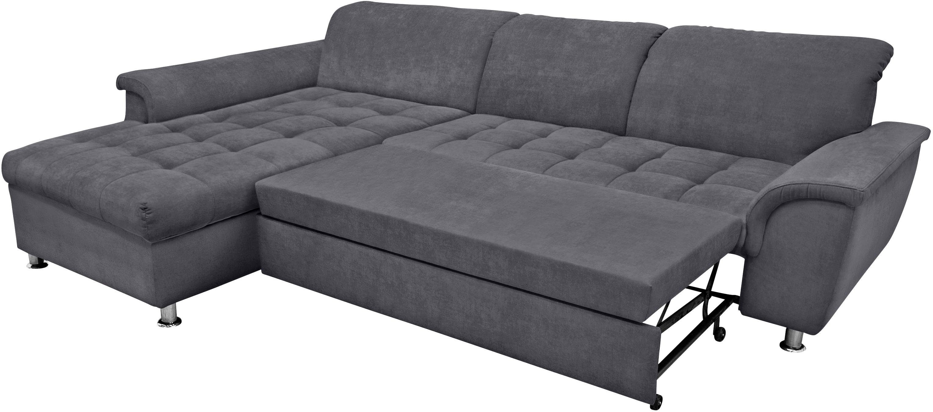 DOMO collection Ecksofa FRANZI 278x170x81 cm, Steppung im Sitzbereich, L-Form, wahlweise mit Bettfunktion, Bettkasten und Kopfteilverstellung – Bild 4 von 5