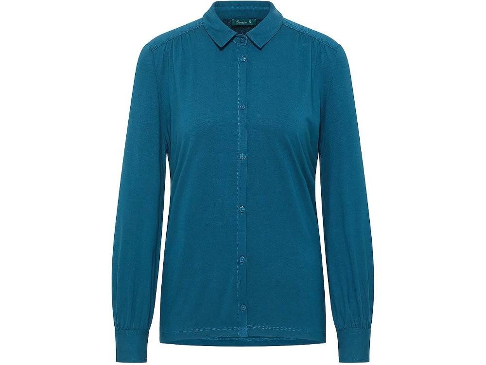 Blusentop tranquillo Damen-Bluse mit verdeckter Knopfleiste