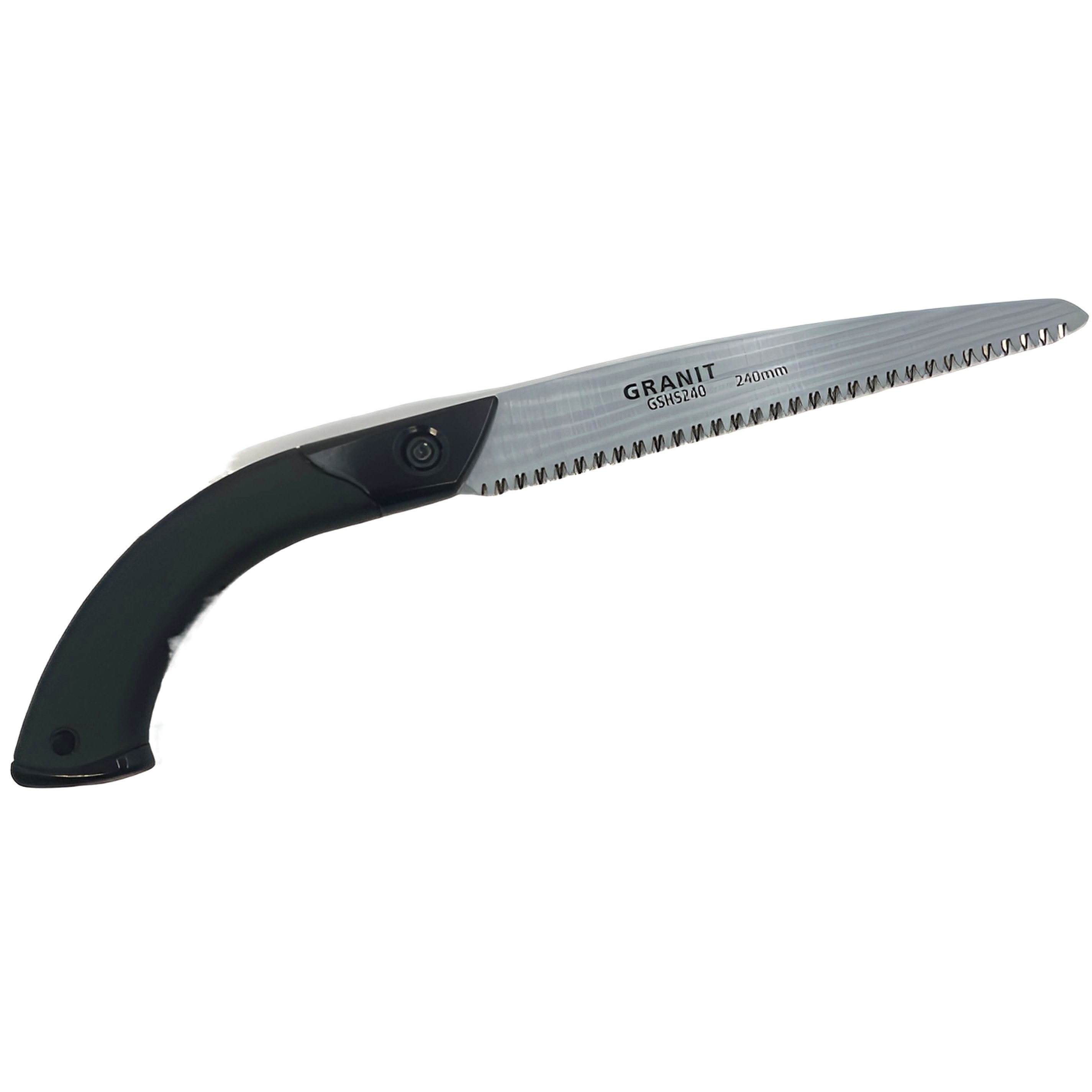 Uzman Gartensäge Astsäge mit Schwerttasche aus gehärtetem Stahl 330 - 240mm (Säge + Schwerttasche), Gehärtetes Stahlblatt, Ergonomischer Griff, Für Garten und Forst