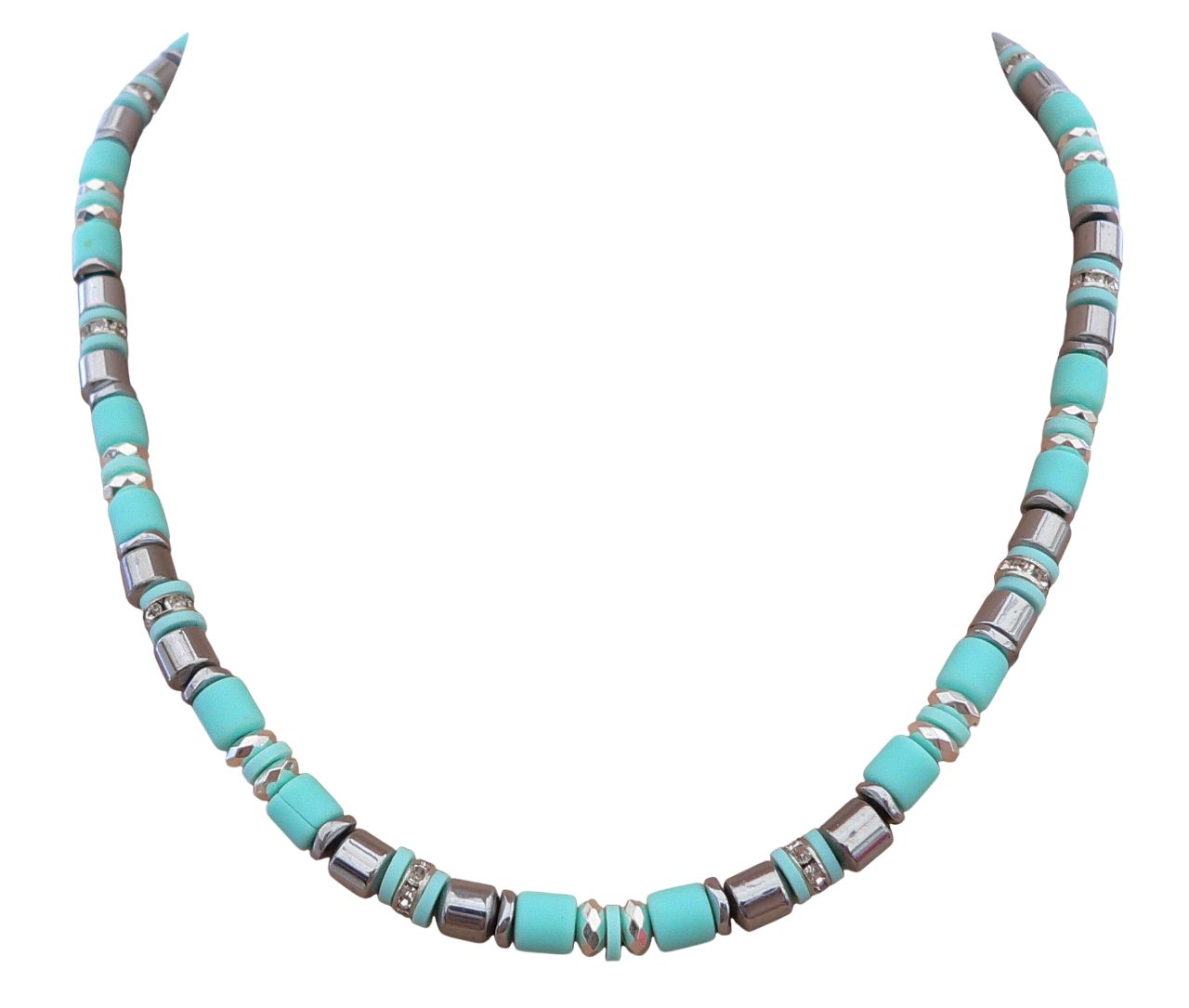 traumschmuck Collier 605c Collier Walzen türkis günstig online kaufen
