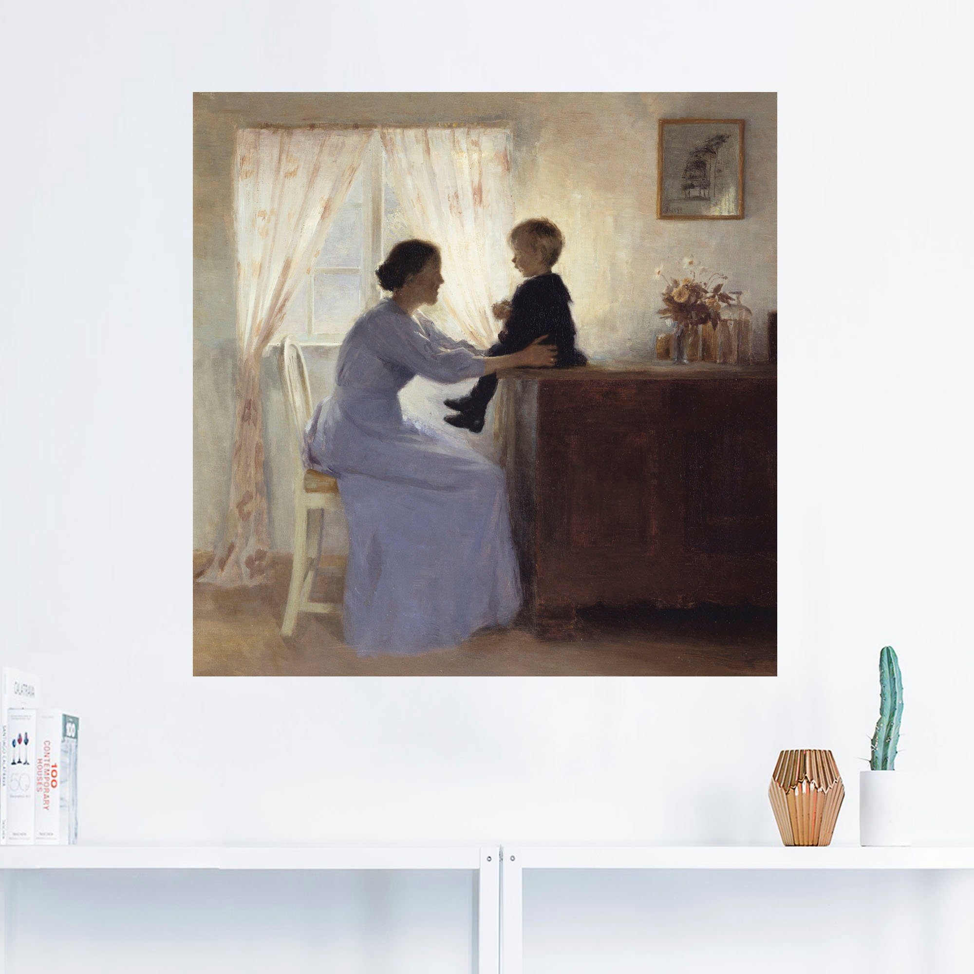 Wandaufkleber Mutter 1898, als Größen Alubild, in versch. Kind. (1 und Frau Wandbild St), Artland Poster oder Leinwandbild,