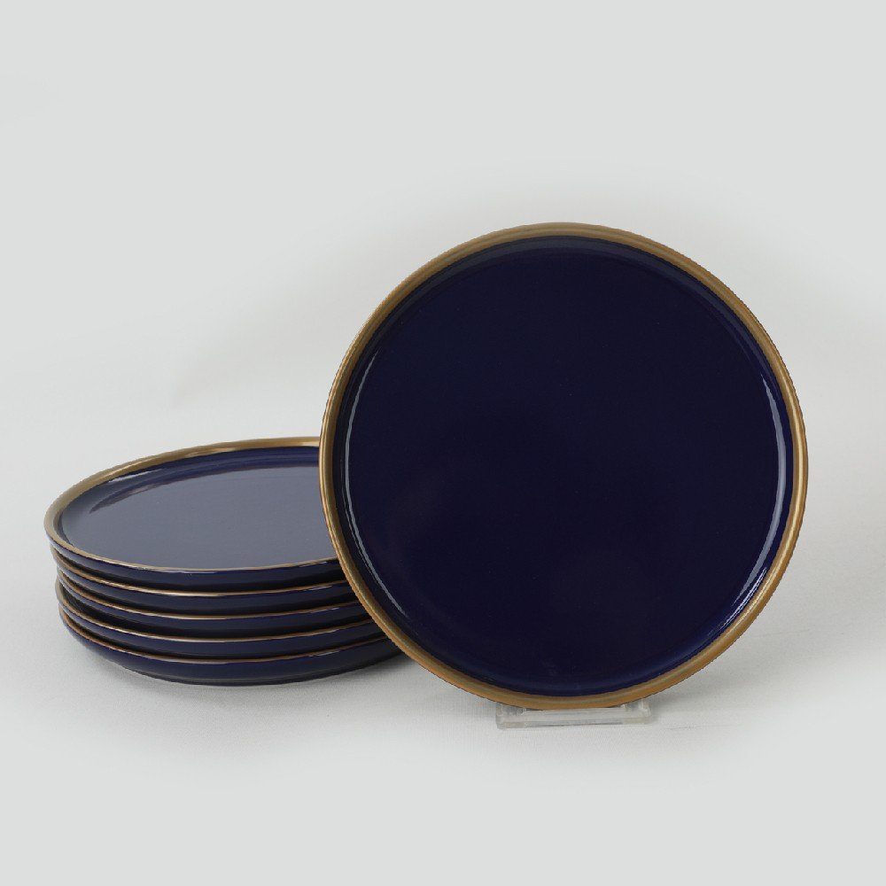 Navy,blau, KRM1705, Teller-Set Concept Keramiksteinzeug Hermia 100% Essteller,