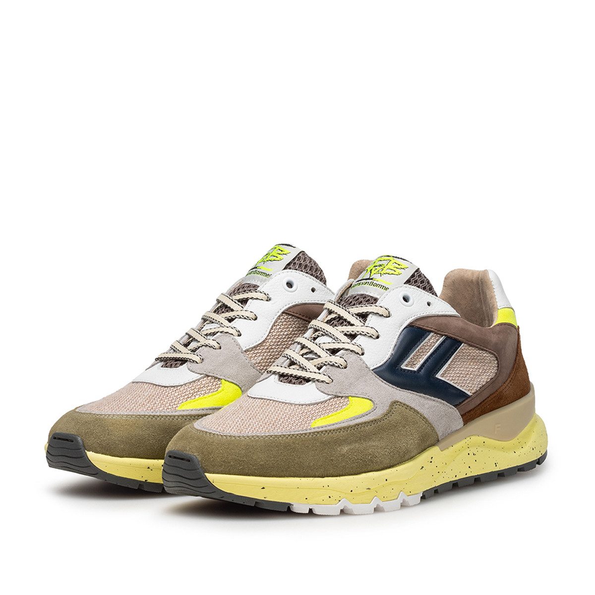 Floris van Bommel Floris van Bommel De Treener, Sneaker, Grün kombiniert, Herren Sneaker