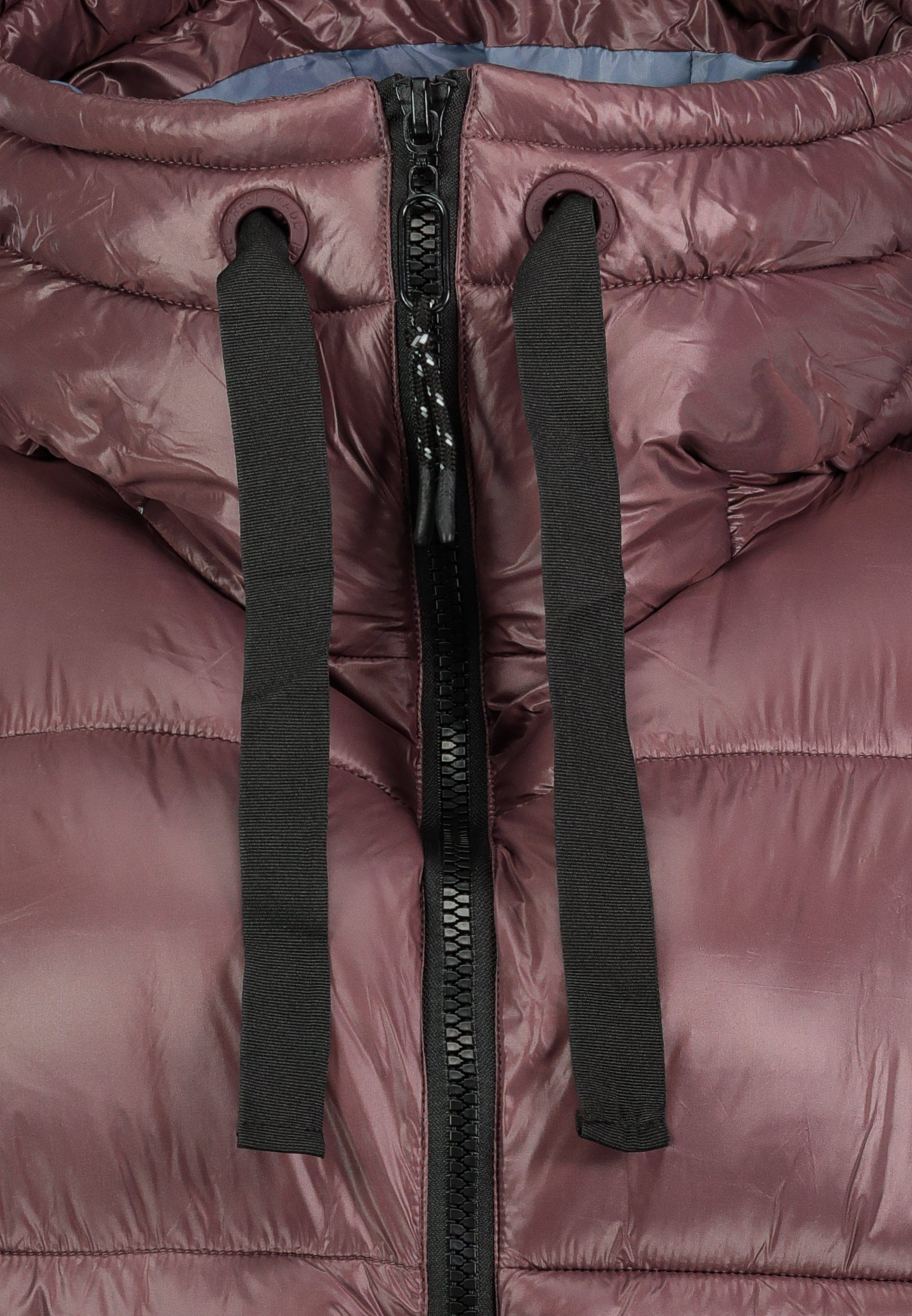 Fresh Made Steppweste Lange Stepp weste Kapuze Übergangs Herbst Frühlings Weste Windbreaker