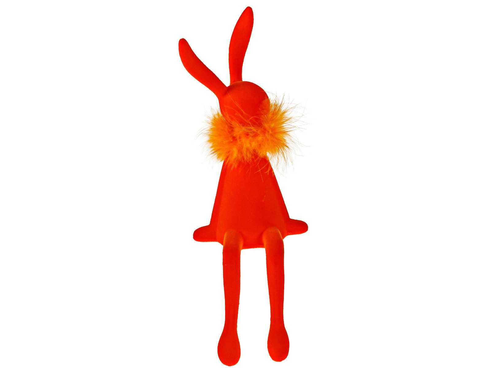 Werner Voß Dekofigur Hase mit Federboa orange 12,5x12x35 cm