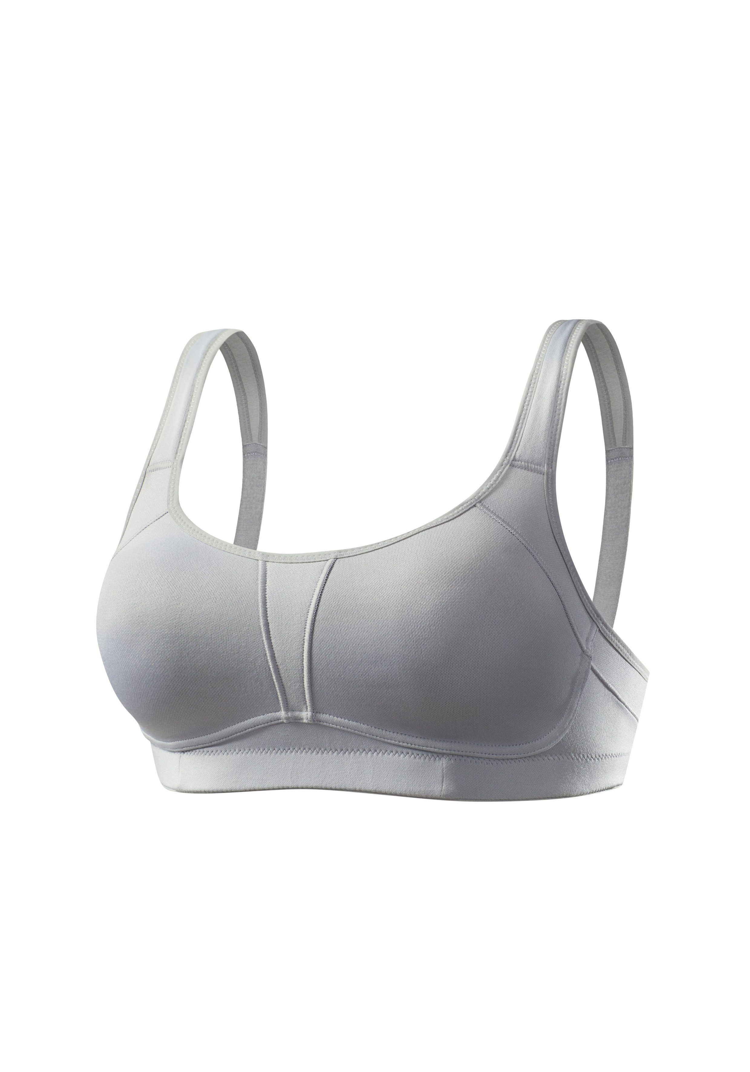 LASCANA ACTIVE Sport-BH ohne Bügel aus COOLMAX-Material mit breiten, leicht wattierten Trägern, große Größen, starker Halt – Bild 2 von 5