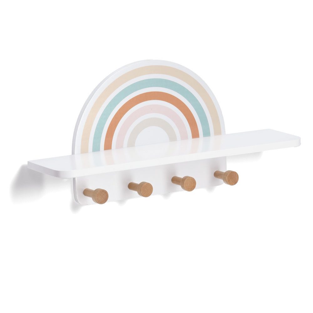 Zeller Present Wandgarderobe Kinder-Wandgarderobe - Rainbow günstig online kaufen