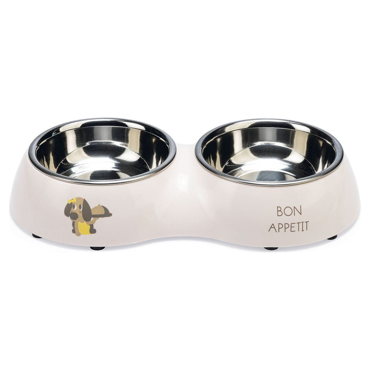 Beeztees Napf-Set Puppy Droppy Dinner Set Kunststoff/Edelstahl rosa