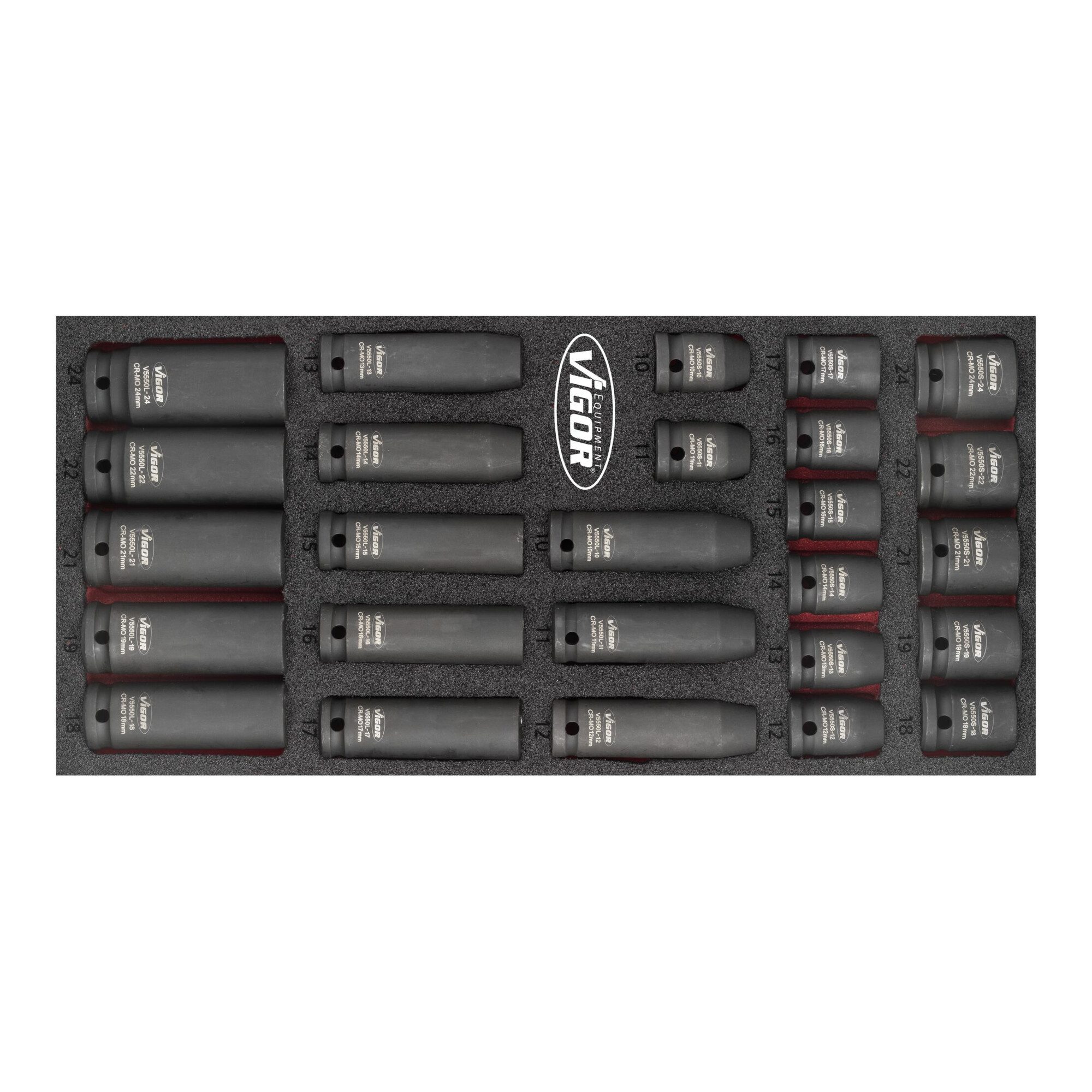 VIGOR Steckschlüssel VIGOR Kraft-Steckschlüssel-Satz V5602