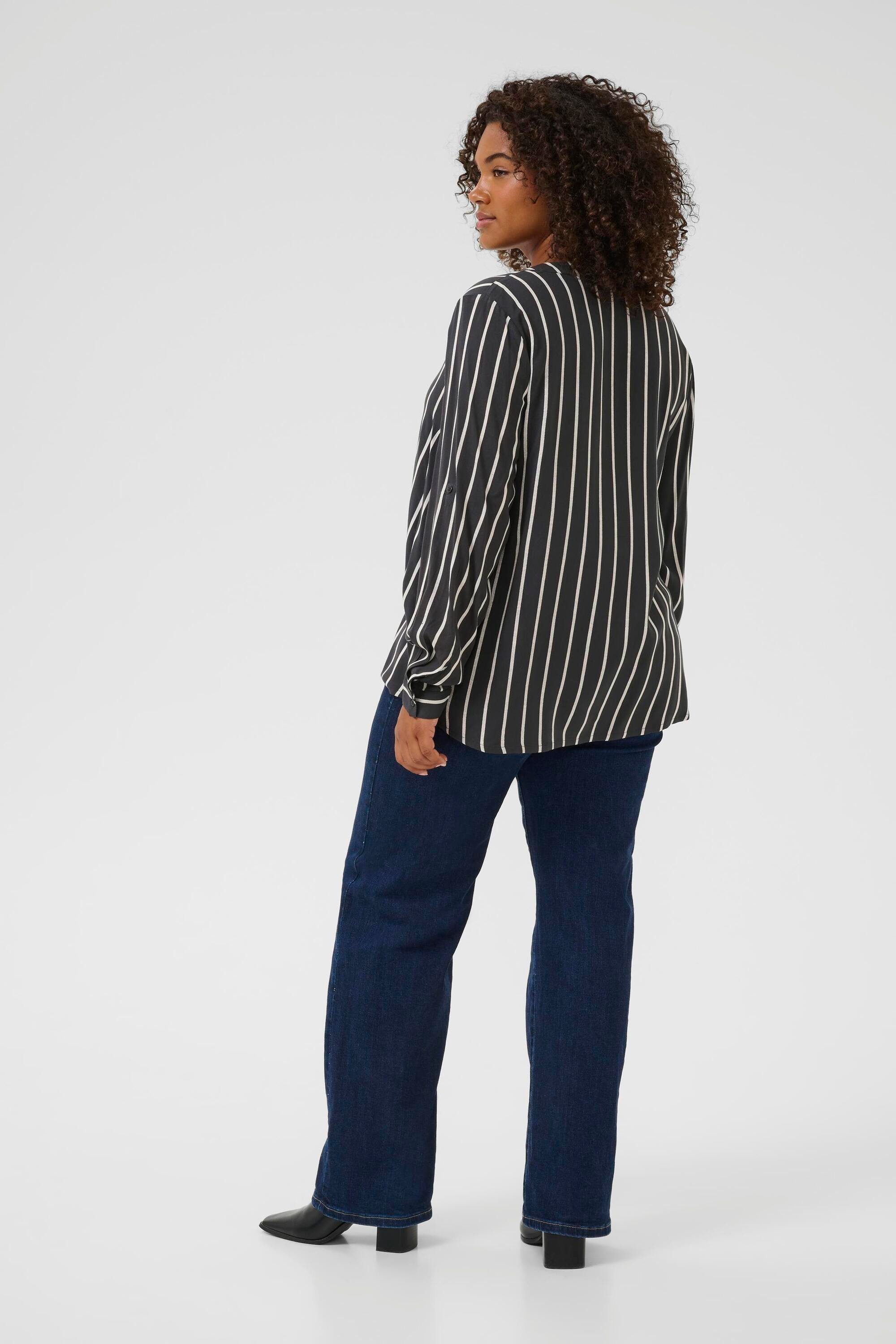 KAFFE Curve Langarmbluse Langarm-Bluse KCsida Große günstig online kaufen