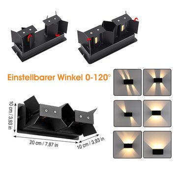 LETGOSPT LED Wandleuchte 12W LED Wandleuchten Auf und ab Einstellbarer