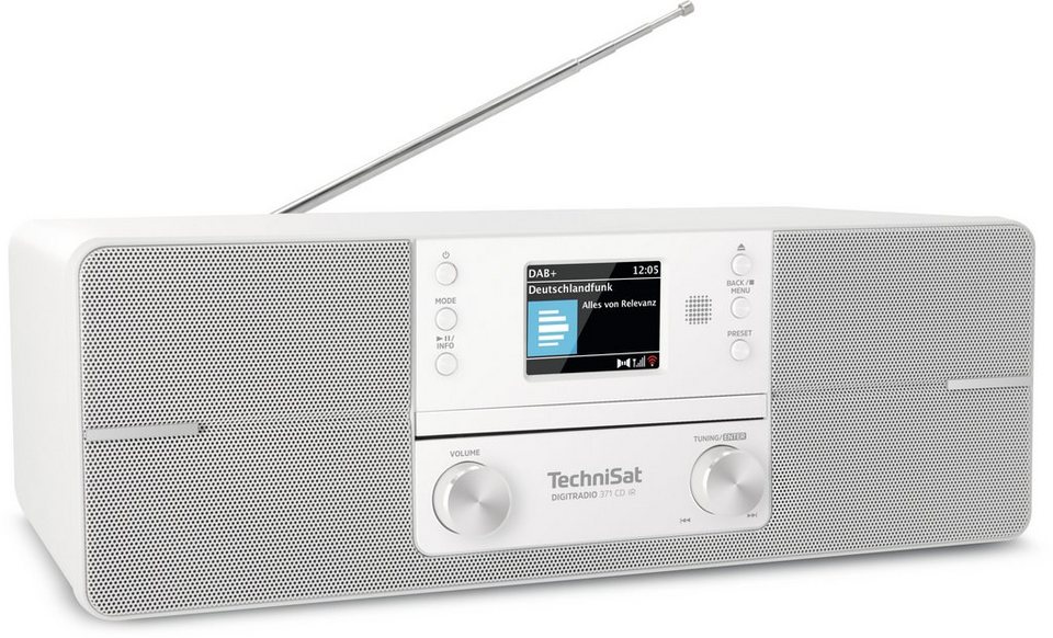 TechniSat DIGITRADIO 371 CD IR Stereoanlage- Internet-Radio (Digitalradio ( DAB), UKW mit RDS, mit DAB+, CD-Player, Bluetooth, Farbdisplay, USB),  Komfort-Funktionen wie Wecktimer, Sleeptimer und Snooze-Funktion