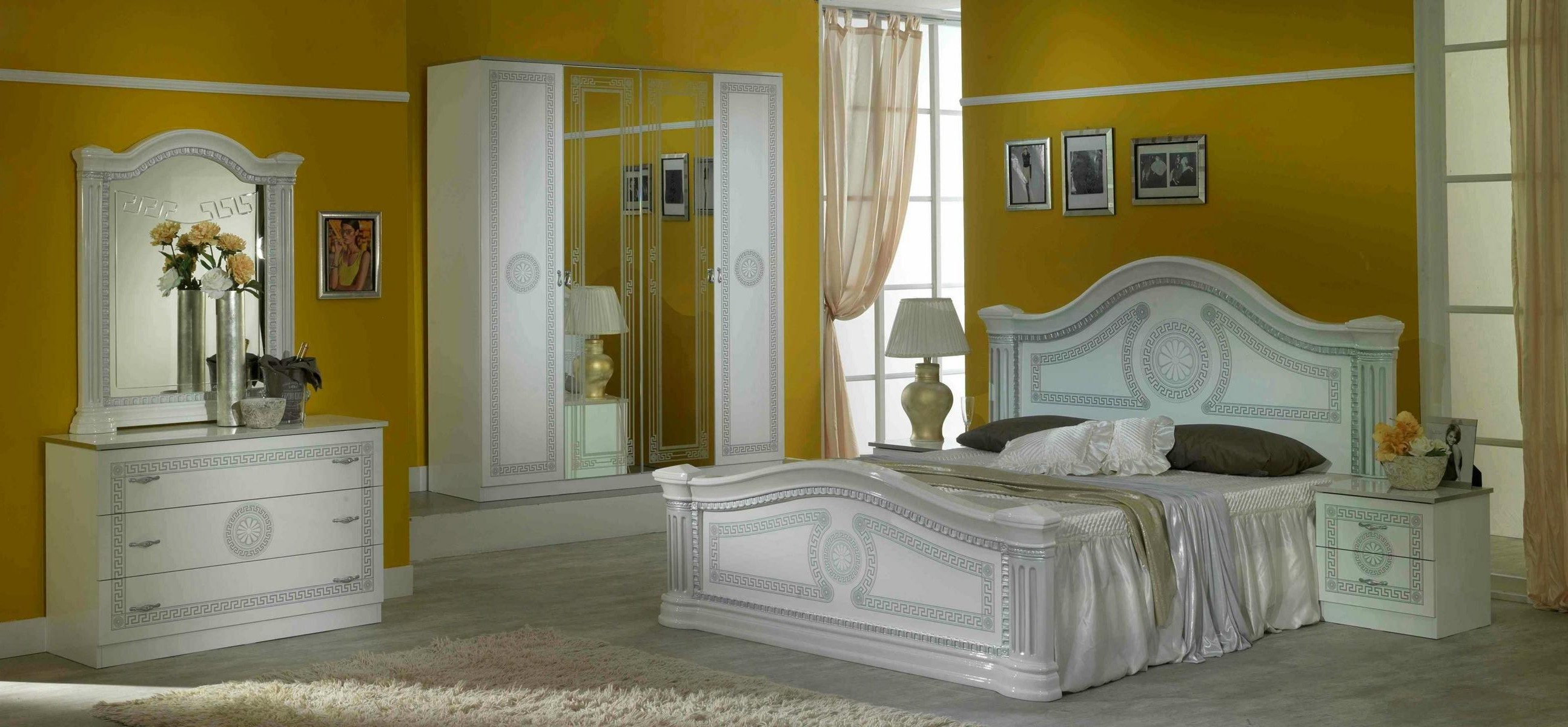 Xlmoebel Komplettschlafzimmer Italienisches Schlafzimmer Set Modern Luxus 6tlg. Bett Schrank, (6-tlg), Made in Europa