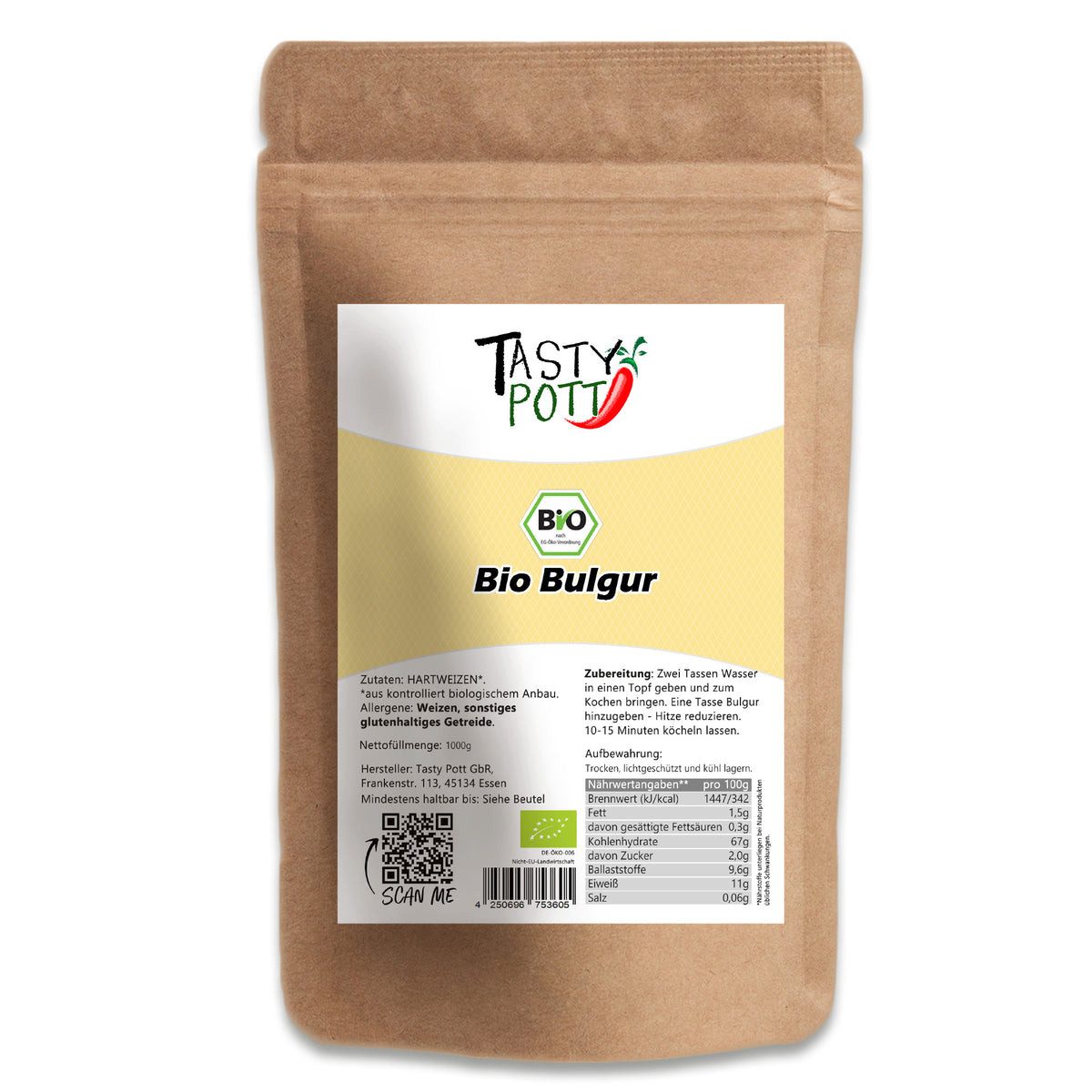 Tasty Getreide Tasty Pott Bio Bulgur - im Beutel