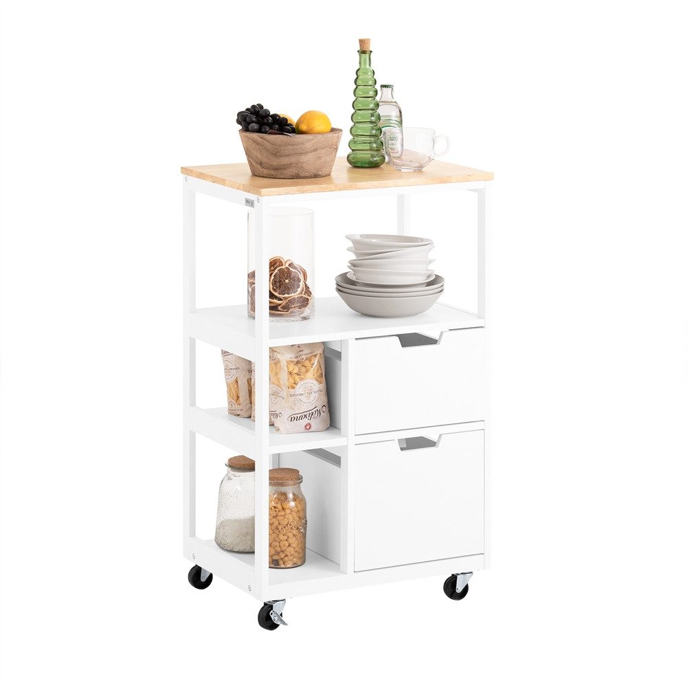 SoBuy Küchenwagen FKW111, Rollwagen, Beistelltisch, Küchenregal, Küche Haus günstig online kaufen
