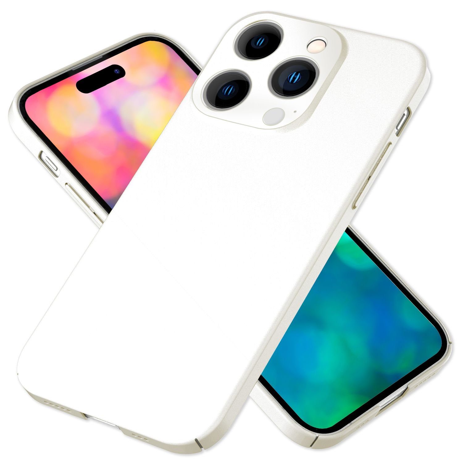 Nalia Smartphone-Hülle Apple iPhone 14 Pro Max 17 cm (6,7 Zoll), Ultra Dünne 0,5mm Hülle / Mattes Hardcase / Silk Touch / Extra Leicht