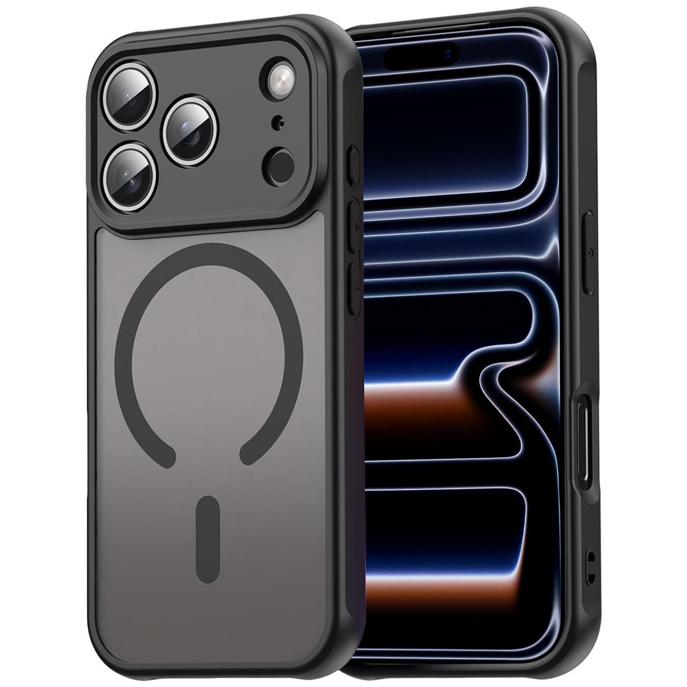 CoolGadget Handyhülle Magnet-Hülle für iPhone 17 Pro Schutzhülle magnetisch 6,3 Zoll, Hülle Matt Stoßfest kompatibel mit Magsafe Zubehör Kameraschutz Case