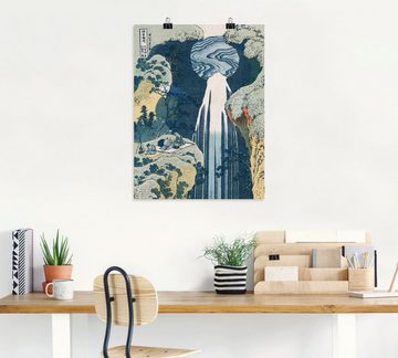 Artland Kunstdruck Wasserfall von Amida an Kiso Straße, Gewässer (1 St), als Leinwandbild, Wandaufkleber oder Poster in versch. Größen