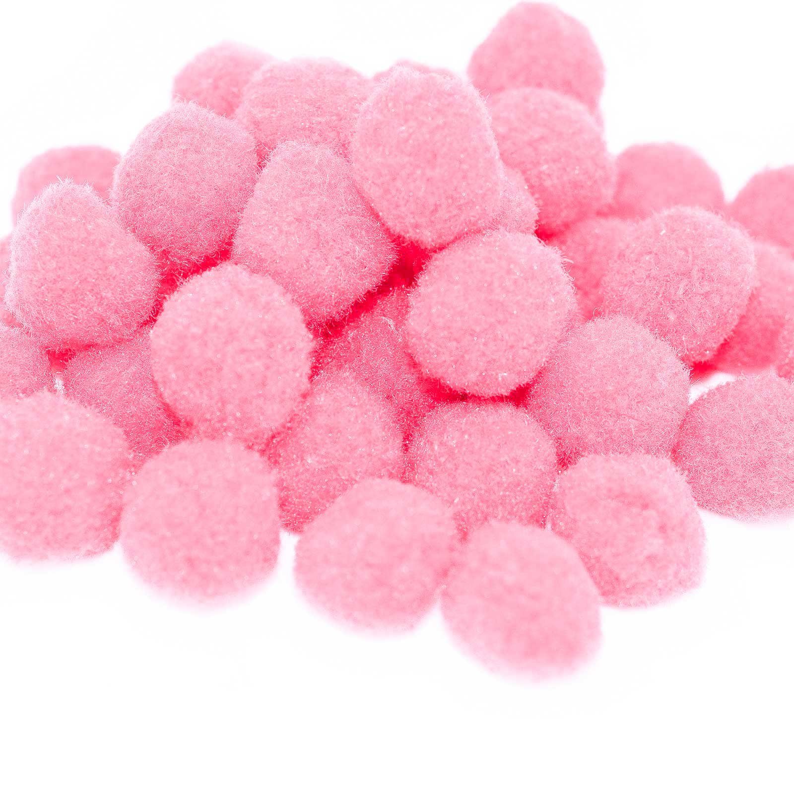 Pompon 100 flauschige Pompons, 15mm, kreativ zum Basteln, Farben