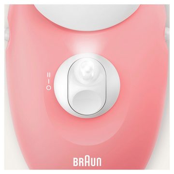 Braun Epilierer Silk-épil 3 3-176, 20-Pinzetten-System, Smartlight-Technologie, Massagerollenaufsatz