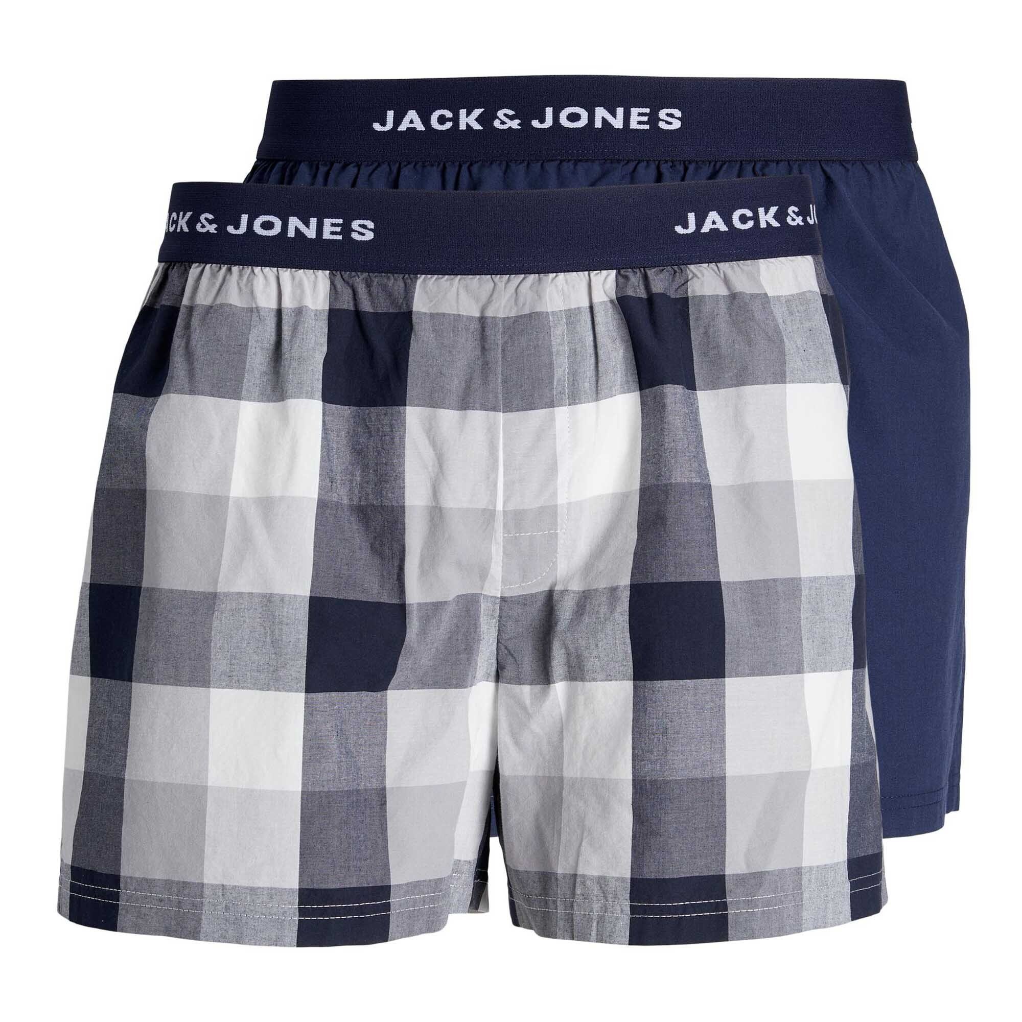 Jack & Jones Boxershorts Herren Web-Boxershorts 2er Pack - JACLUCA CHECK